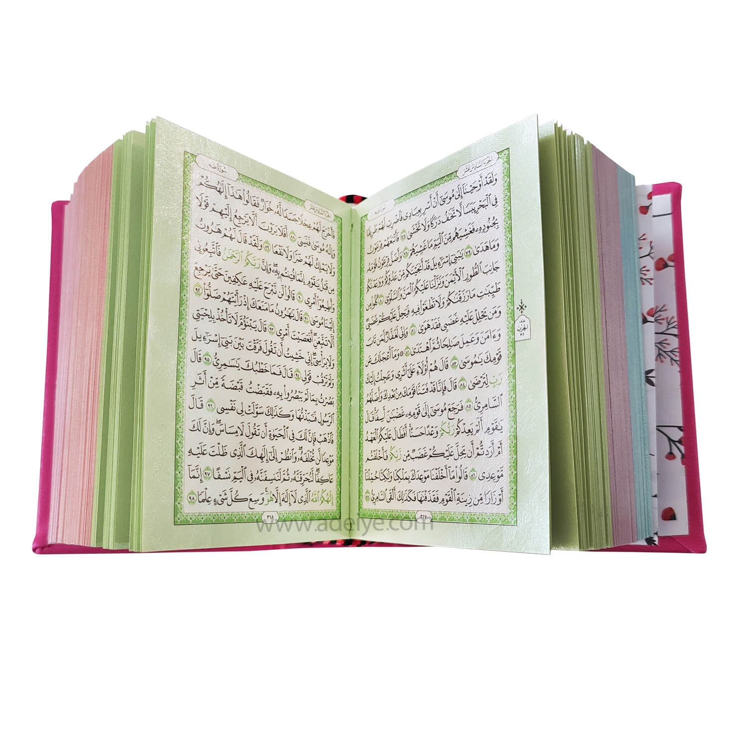 تصویر  کتاب قرآن لقمه ای ترمو رنگی  قابدار معطر
