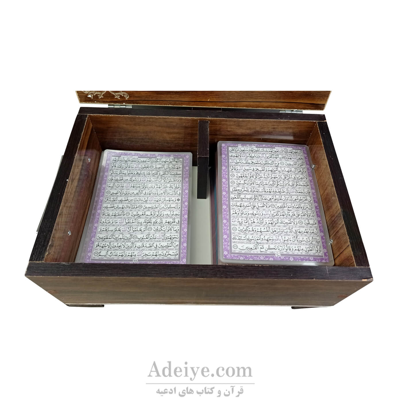قرآن پرسی تک جلدی رقعی کاغذ رنگی-جعبه رو میزی3